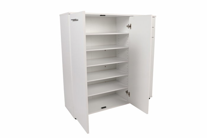 Hanah Home Zapatero Blanco con Dos Cajones